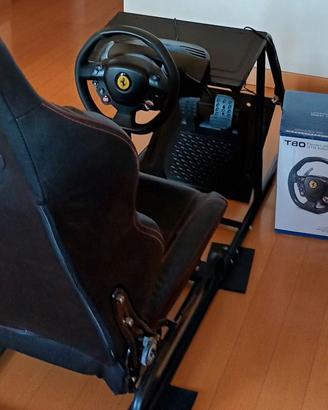 Sedia - Sedile gaming con volante e pedaliera