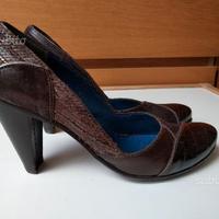 Scarpe marroni decollete' 37