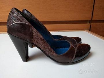 Scarpe marroni decollete' 37