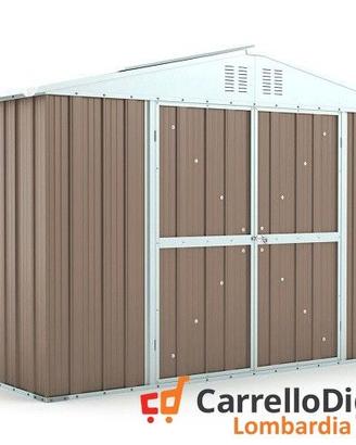 Box giardino in lamiera zincata 327x155 tortora
