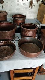 Antiche pentole rame
