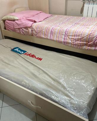 Letto singolo con sottoletto a scomparsa