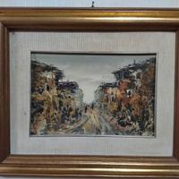 Quadro Antonio Zollino Paesaggio vista Paese Itali