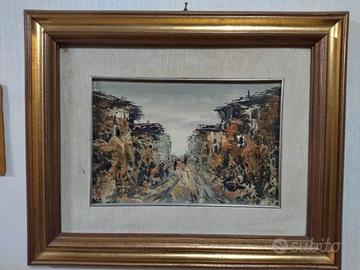 Quadro Antonio Zollino Paesaggio vista Paese Itali