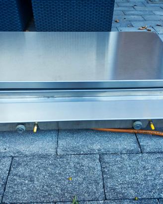 Piastra doppia acciaio inox bbq artigianale a gpl