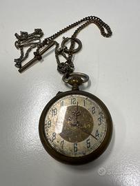 orologio da tasca vintage con catena originale