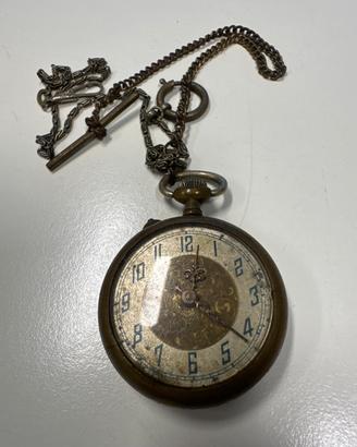 orologio da tasca vintage con catena originale