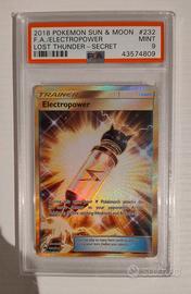 Pokemon PSA 9 Electropower 232/214Lost Thunder eng