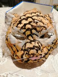 Maschera in piume ghepardo 