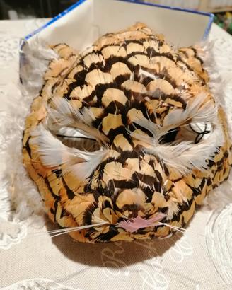 Maschera in piume ghepardo 