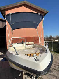 Barca Motore e carrello pronta all'uso