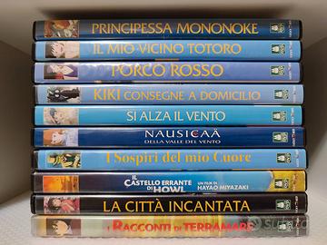Lotto 10 DVD Miyazaki Originali Studio Ghibli