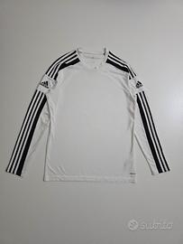 Maglia Adidas Manica Lunga Bianco/Nero Taglia M