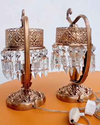 coppia di abat-jour vintage