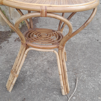 Tavolo giardino in rattan e midollino