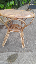 Tavolo giardino in rattan e midollino