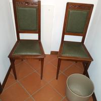 coppia sedie restaurate antiche vintage