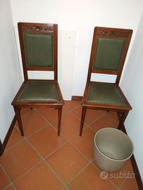 coppia sedie restaurate antiche vintage