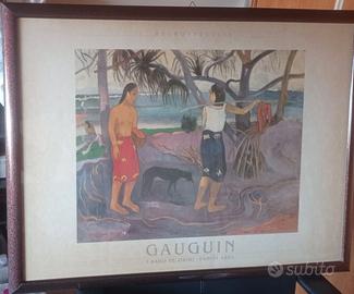 Quadro anni 80 con stampa  GAUGUIN