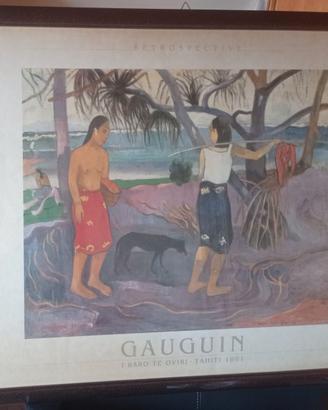 Quadro anni 80 con stampa  GAUGUIN