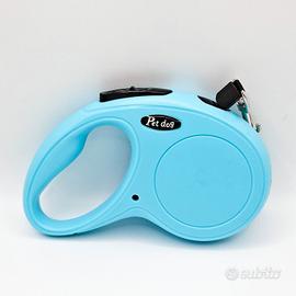 Guinzaglio allungabile per cani 5 metri azzurro