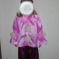 Vestito Carnevale pierrette bambina 4-5 anni