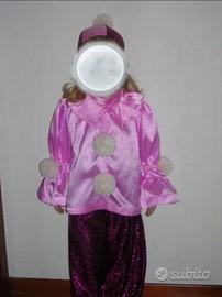 Vestito Carnevale pierrette bambina 4-5 anni