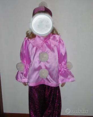 Vestito Carnevale pierrette bambina 4-5 anni