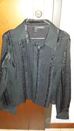 Camicia nera Paris Collection, taglia 46, con cost