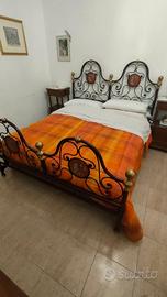 Letto ferro battuto completo di reti