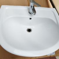 Lavabo con colonna + Pensile bagno con specchiera