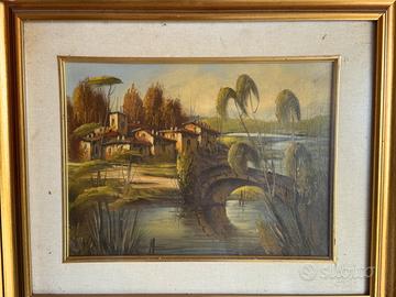 Quadro paesaggio a olio su tela (Autore Feni)