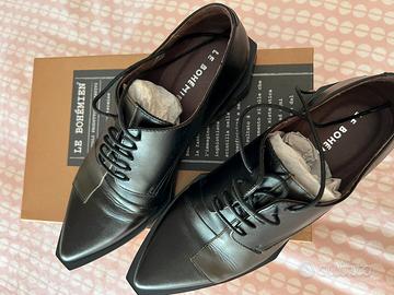 Scarpe artigianali stringate in pelle