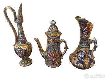 Set 3 brocche ceramica Deruta Gialletti