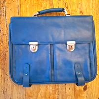 Borsa professionale in pelle color turchese