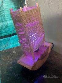 Lampada artigianale in corda