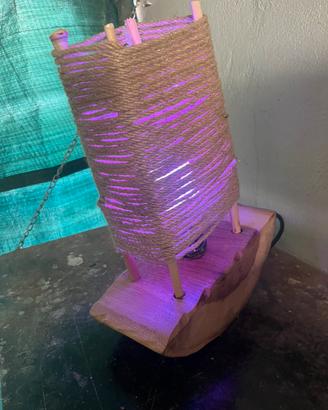 Lampada artigianale in corda