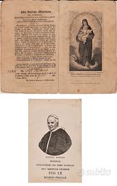 Santini PIO IX 1869 e Nostra Sig. del Sacro Cuore