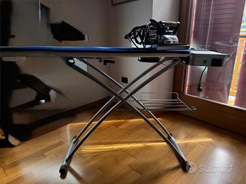 Asse da stiro piu stirella a vapore