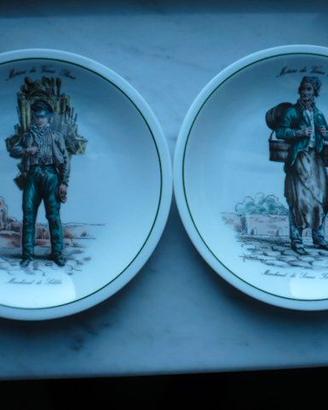 SET DI 6 PIATTI, "METIERS DU VIEUX PARIS 1970.