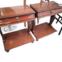 Coppia Comodini Vintage, In Legno 1960/1970