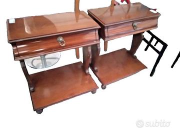 Coppia Comodini Vintage, In Legno 1960/1970