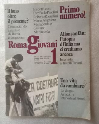 Rivista Roma Giovani 1 1974 Pasolini Taviani