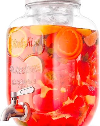 Dispenser in Vetro per Bevande 8L con Rubinetto