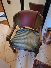 Poltrona antica dell '800 da rifoderare