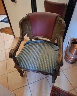 Poltrona antica dell '800 da rifoderare