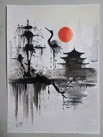 Acquerello "Origami#11"