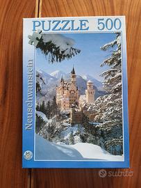 Puzzle da 500 pezzi, castello Neuschwanstein.