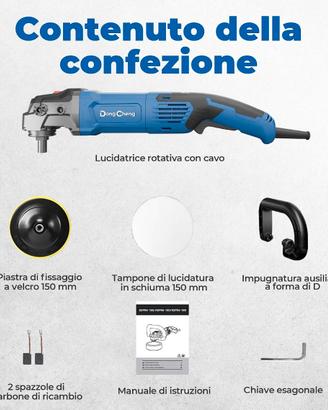 Lucidatrice Auto 1400W Lucidatrice Rotativa