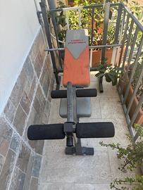 Panca piana reclinabile,inclinabile e leg Ex./curl